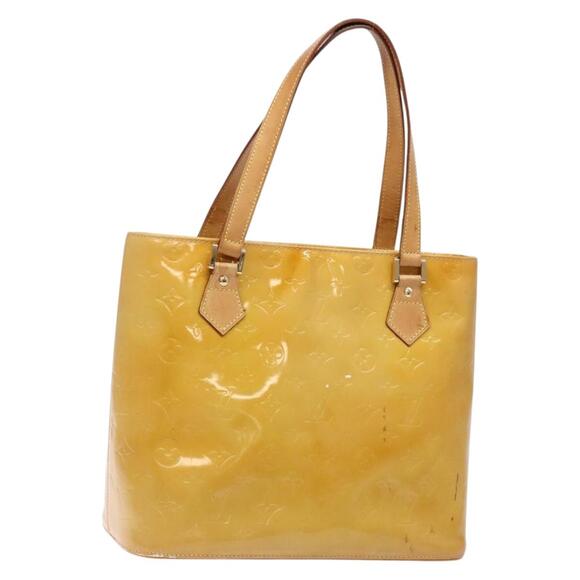 LOUIS VUITTON Monogram Vernis Houston Hand Bag Beige M91004 - Picture 1 of 13